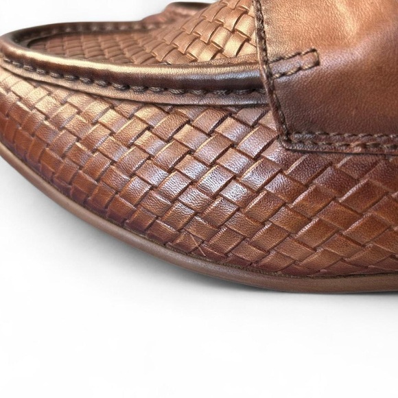 Vince Camuto Brown Woven Leather Garwin Loafer Men’s 10.5 - Picture 8 of 8